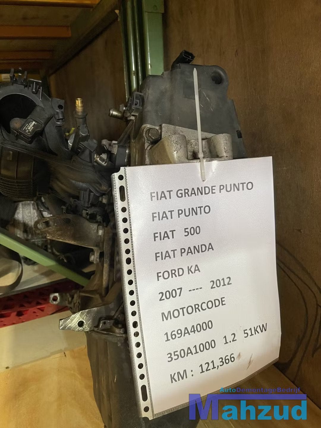 FIAT PUNTO PANDA 500 1.2 Motorblok 169A4000 MOTOR, Stellantis Europe S.p.A., Info@stellantis.com, Utilisé, Corso Giovanni Agnelli 200
10135  Turin, IT