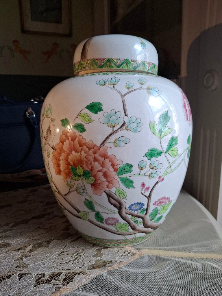 Chinese porseleinen dekselpot, Huis en Inrichting, Woonaccessoires | Overige, Ophalen, Meerkleurig, Overige materialen, Klassiek