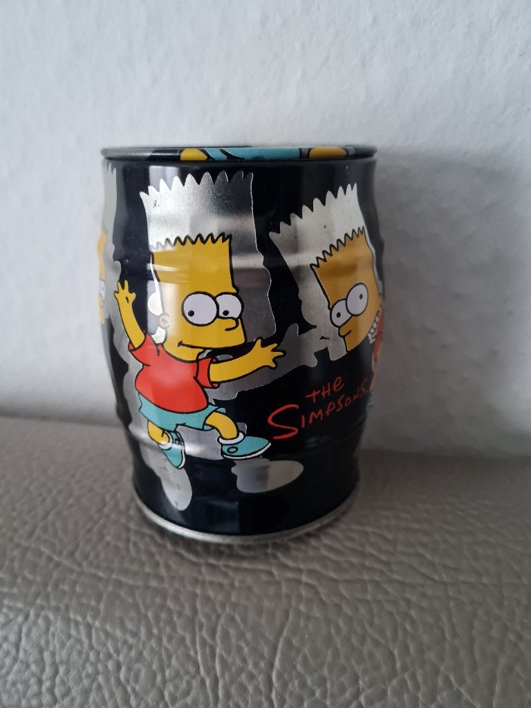 spaarpot in blik The Simpsons, Verzamelen, Spaarpotten, Ophalen of Verzenden