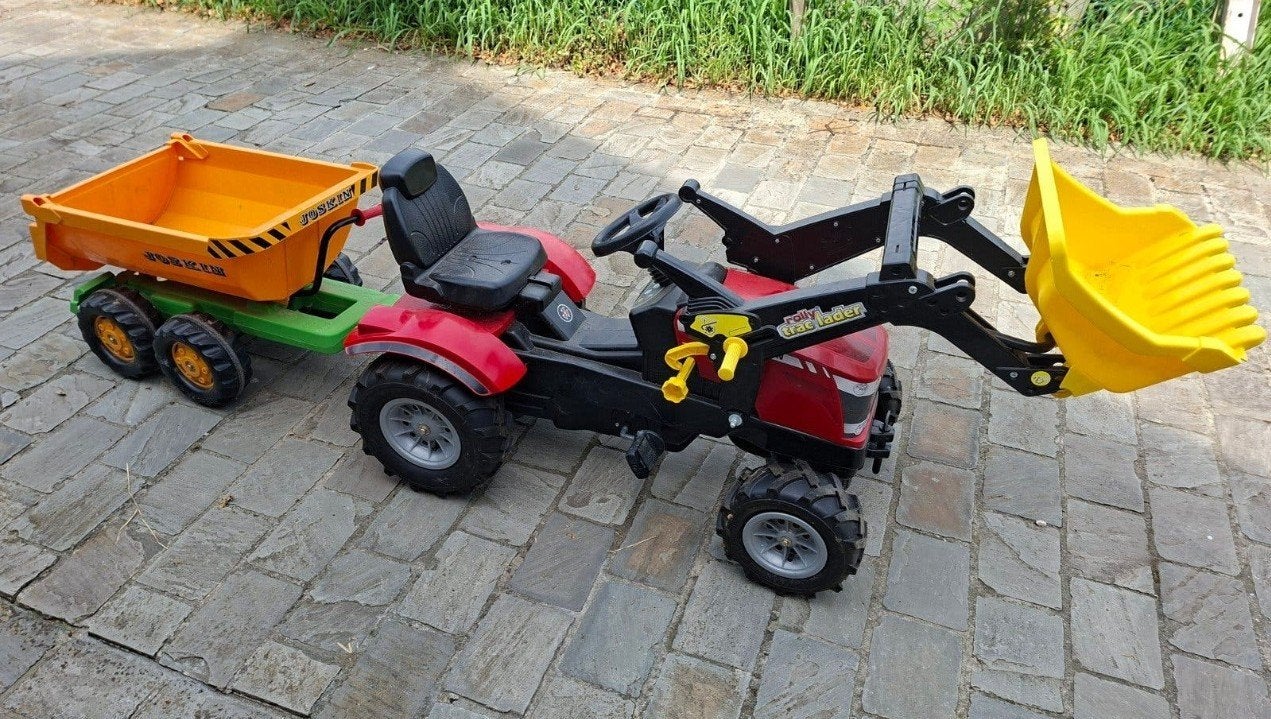 Traptractor Rolly Toys met luchtbanden en kar, Enlèvement, Comme neuf, Autres marques, Avec chariot ou remorque