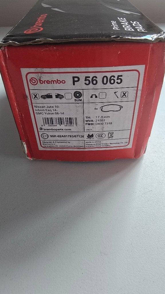 Plaquettes de frein Brembo P 56 065, Ophalen, Nieuw, Nissan