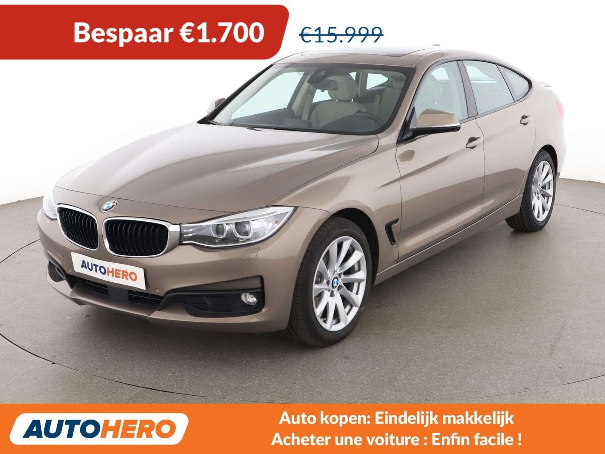 BMW 3 Serie 320 320d GT xDrive Advantage (automatique), Autos, Achat, Beige, 5 portes, Volant multifonction