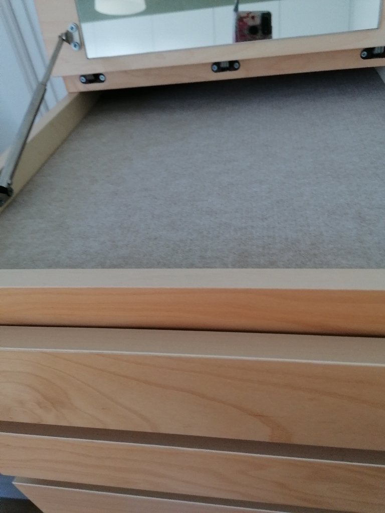 Malm kast 6 lades +spiegel ingewerkt - juwelenkast, Ophalen, Minder dan 50 cm, Gebruikt, 5 laden of meer
