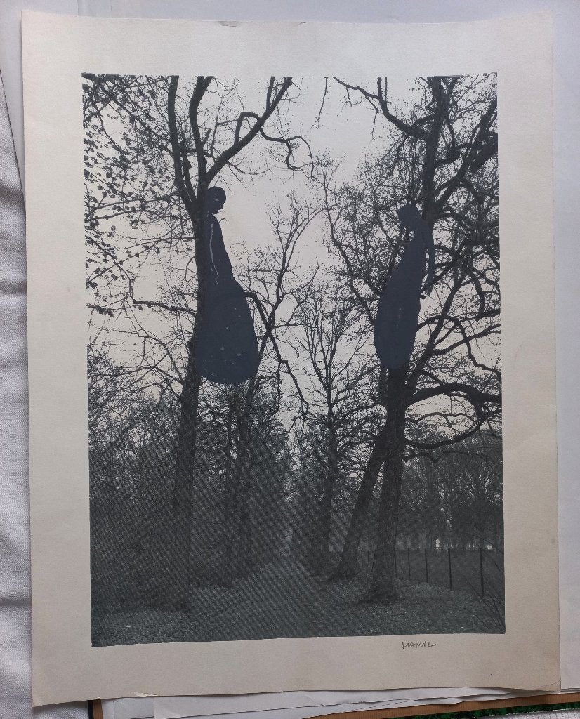 Juan Munoz zeefdruk 1993 Two figures gesigneerd Middelheim, Signé, Enlèvement ou Envoi, Sérigraphie