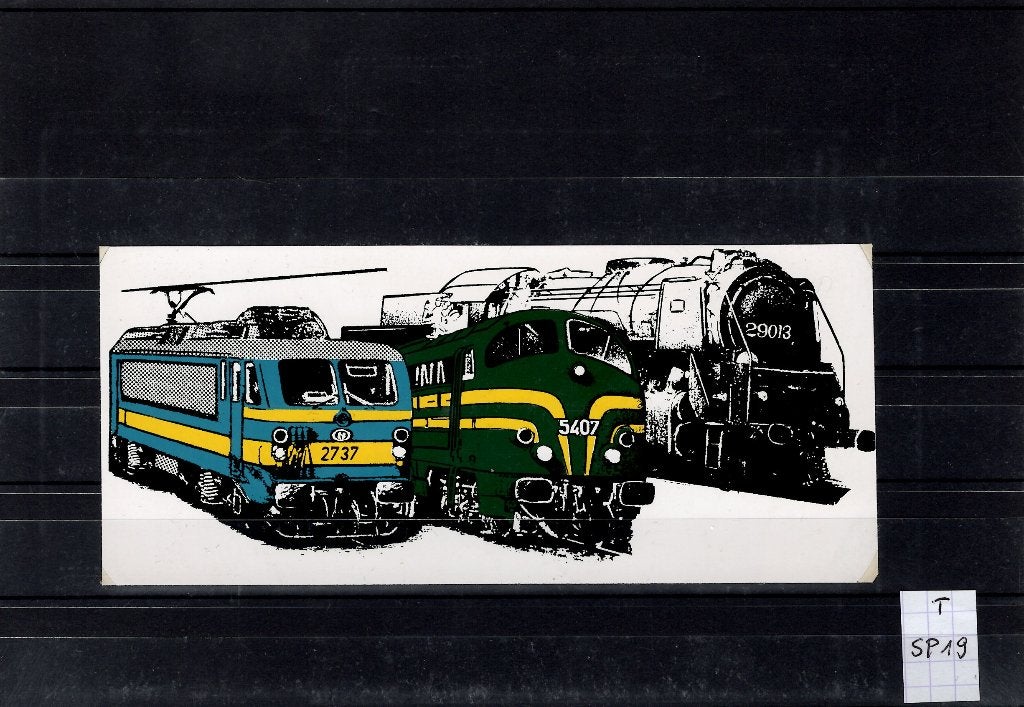 Autocollant 3 locomotives belges, Envoi, Neuf, Autres types