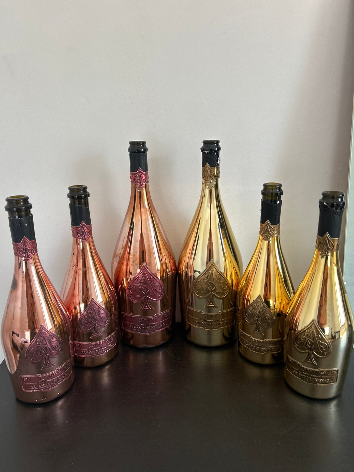 6 flessen Armand De Brignac Gold, Ophalen, Zo goed als nieuw