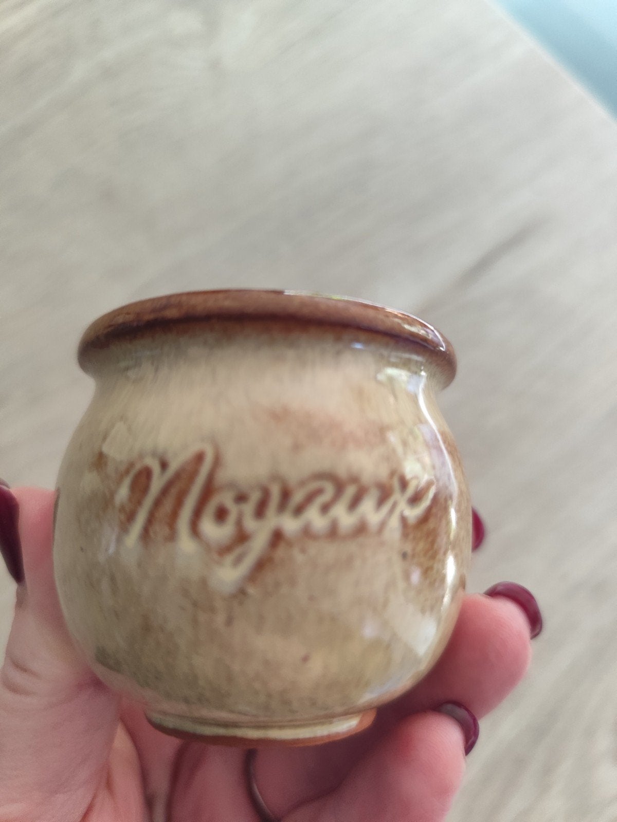 Petit pot à noyaux vintage en terre cuite – Apéritif rétro, Antiquités & Art, Enlèvement ou Envoi