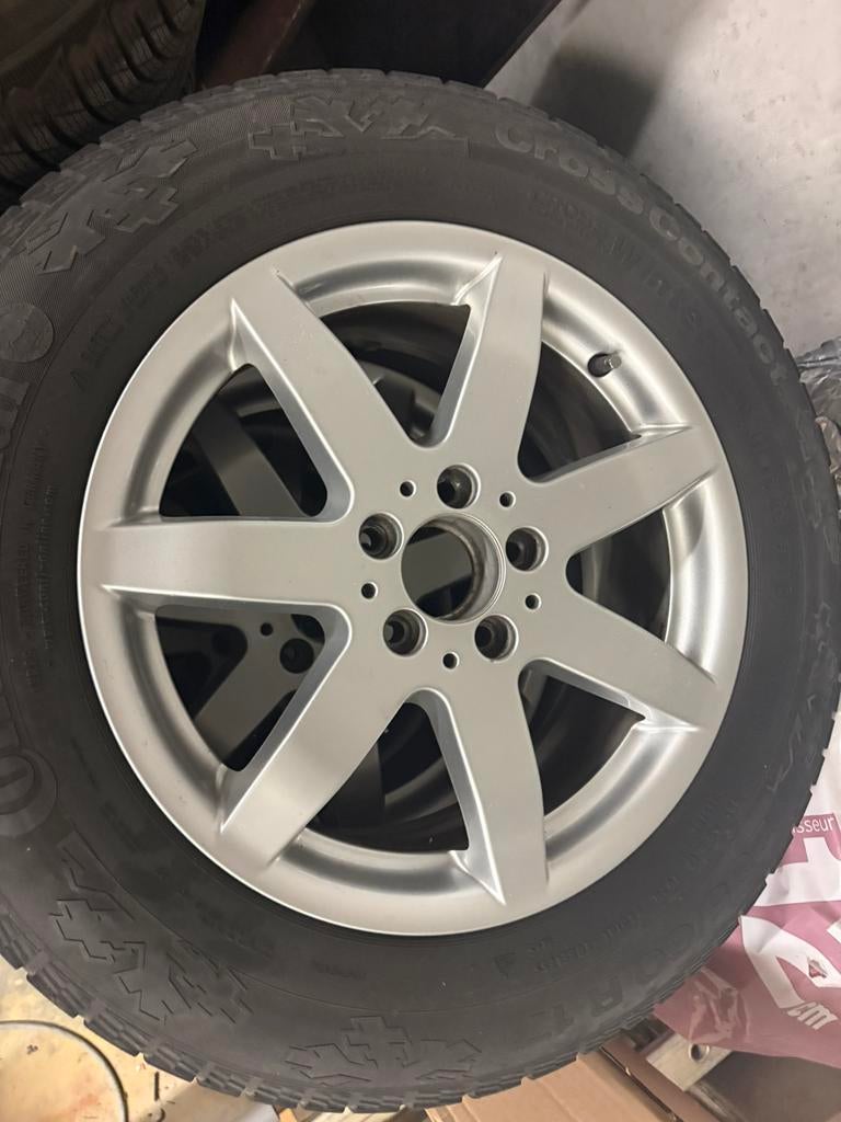 Winterbanden op velg(mercedes GLK), Ophalen, Gebruikt, Banden en Velgen, 17 inch