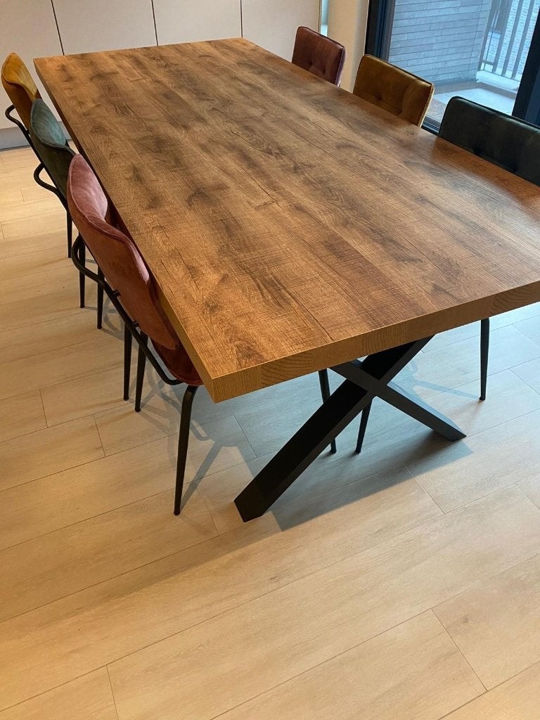 Tafel + stoelen, Huis en Inrichting, Ophalen, Zo goed als nieuw, Vijf personen of meer