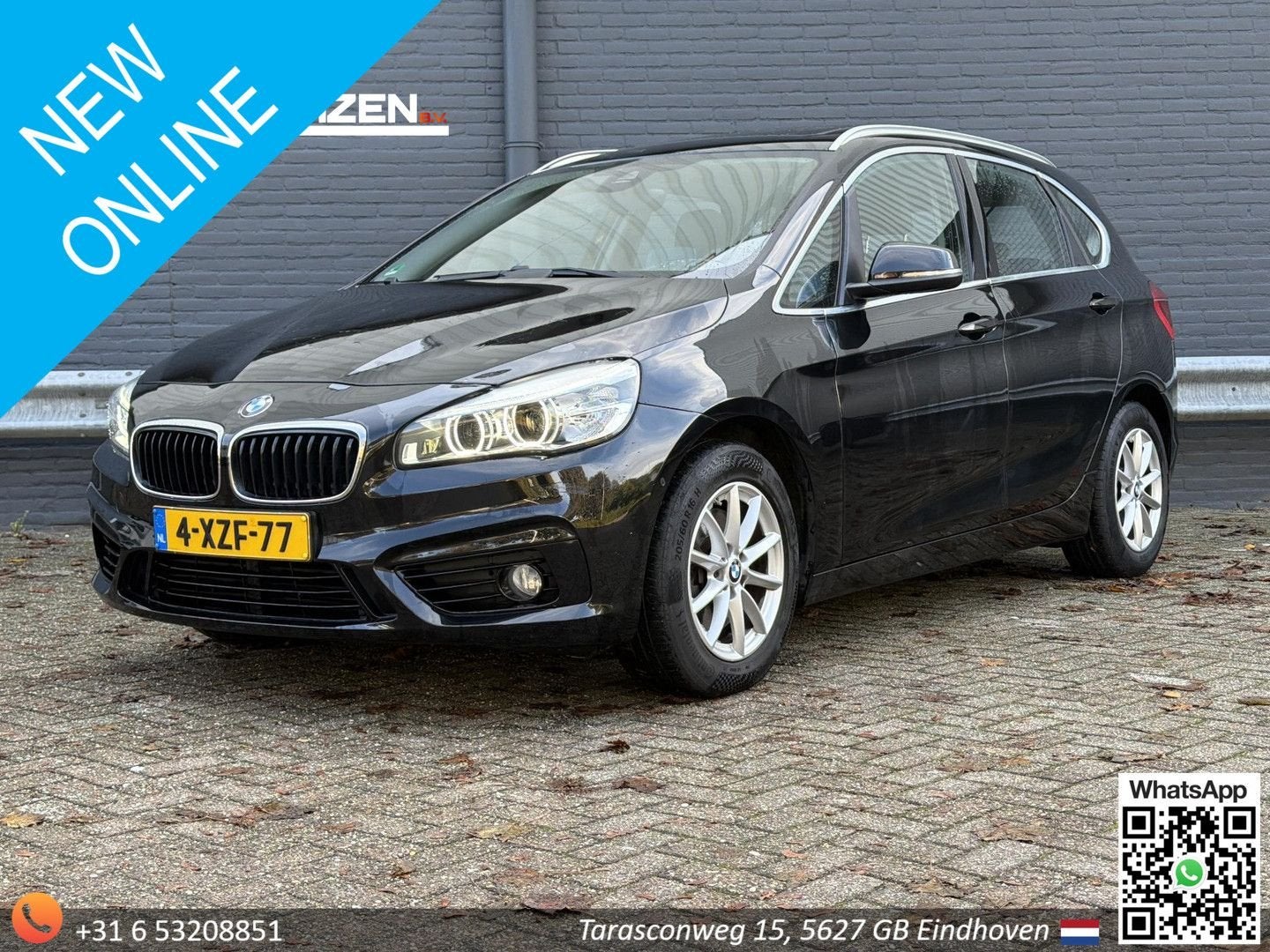 BMW 218 Active Tourer 2-serie 218i High Executive | Leder |, Autos, Achat, Entreprise, Boîte manuelle, Noir