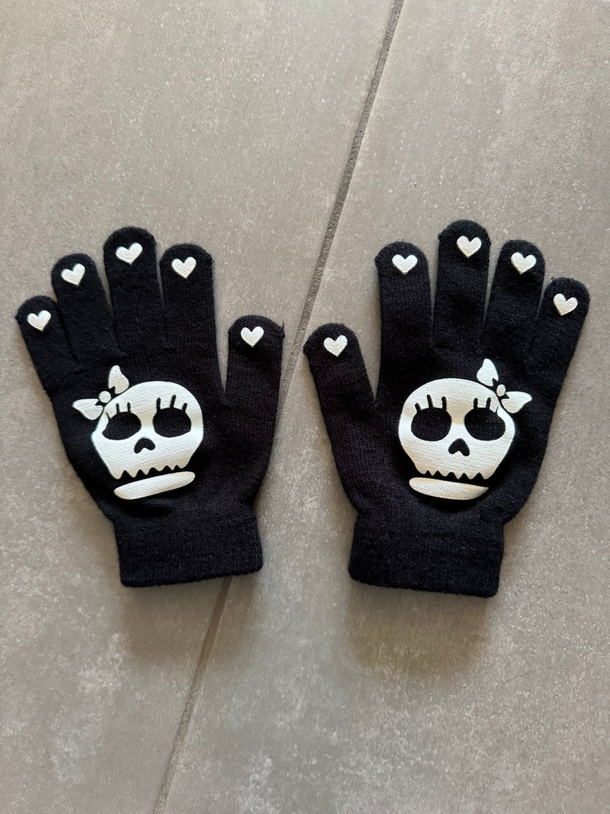 Kinderhandschoenen skelet, Kinderen en Baby's, Ophalen, Zo goed als nieuw, Meisje, Handschoenen