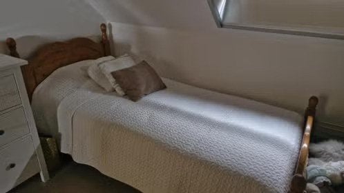 1 persoonsbed, Huis en Inrichting, Slaapkamer | Bedden, Ophalen, Gebruikt, 90 cm, Eenpersoons