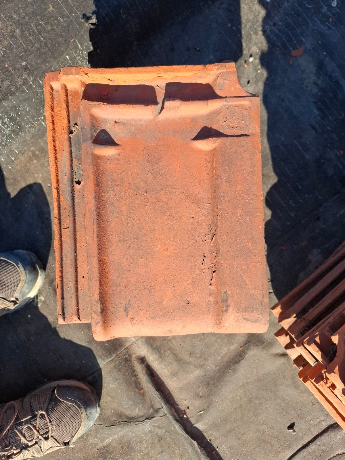 878 Rode kleie dakpannen te koop., Pierre ou Argile, Enlèvement, Utilisé, Rouge