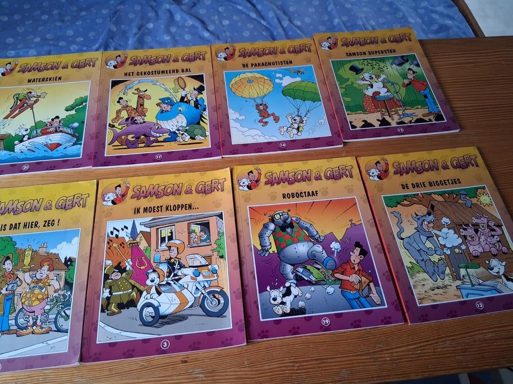 9 strips Samson en Gert, Boeken, Ophalen of Verzenden
