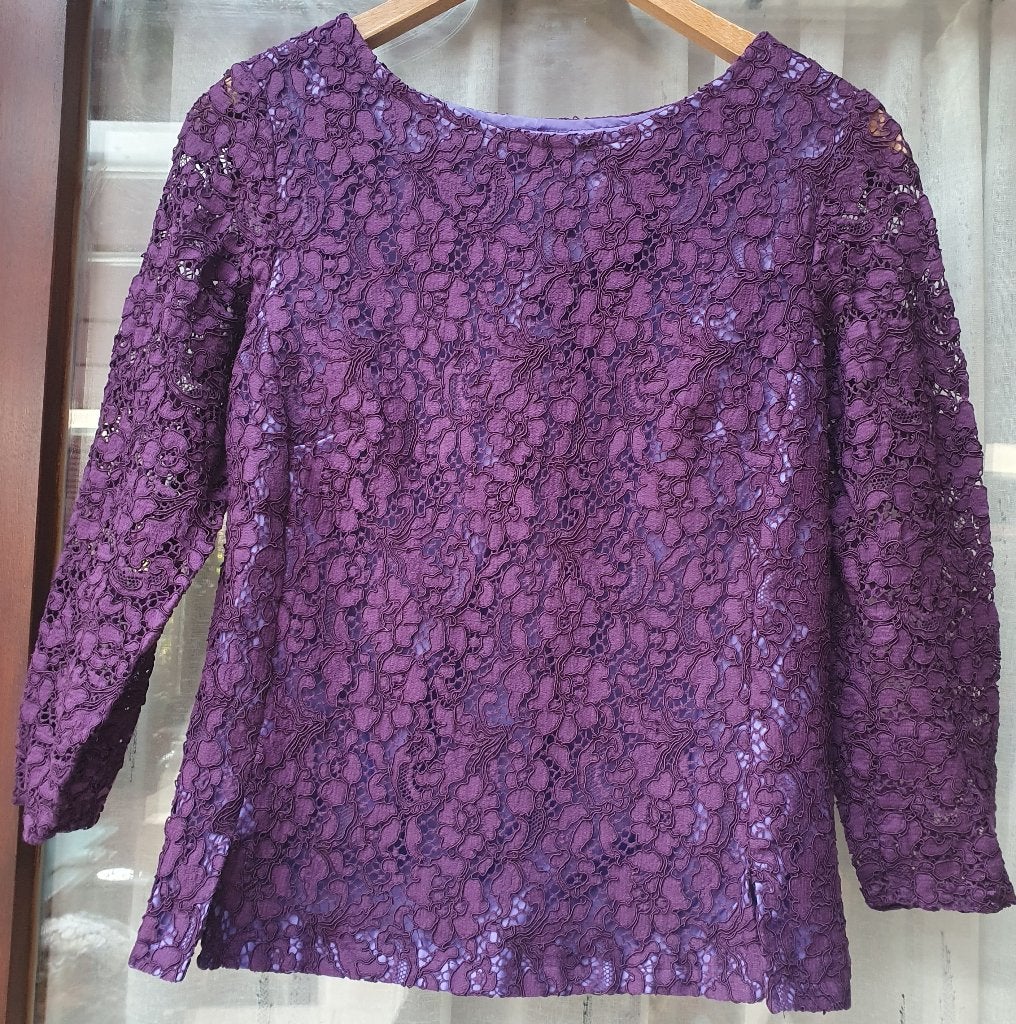 Paarse blouse maat XS/S, Ophalen of Verzenden, Gedragen, Maat 34 (XS) of kleiner, Paars