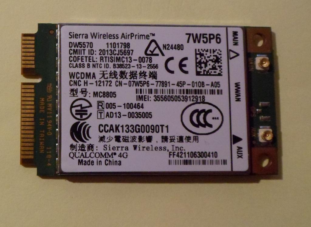 SIERRA Wireless AirPrime module 7WP5P6 Model DW5570 WWAN, Ophalen, Zo goed als nieuw