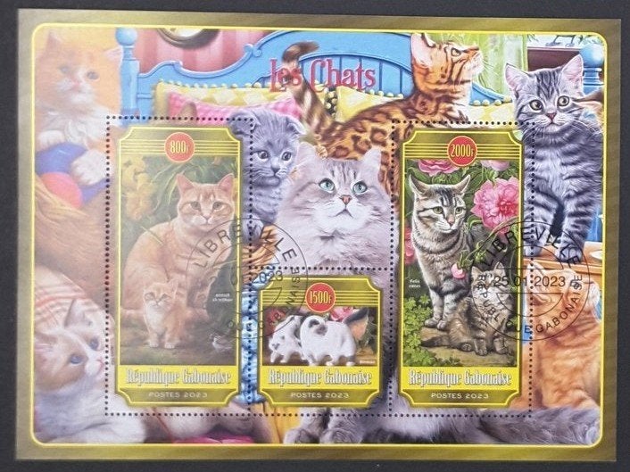 Timbres Chats et Chiens les 6 séries, Envoi, Affranchi