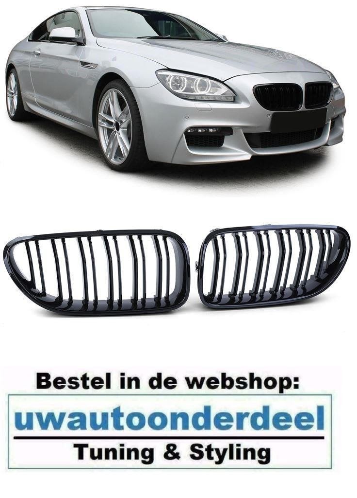 Grill Hoogglans Zwart Dubbele Spijl Voor Bmw 6 Serie F06 F12, Envoi