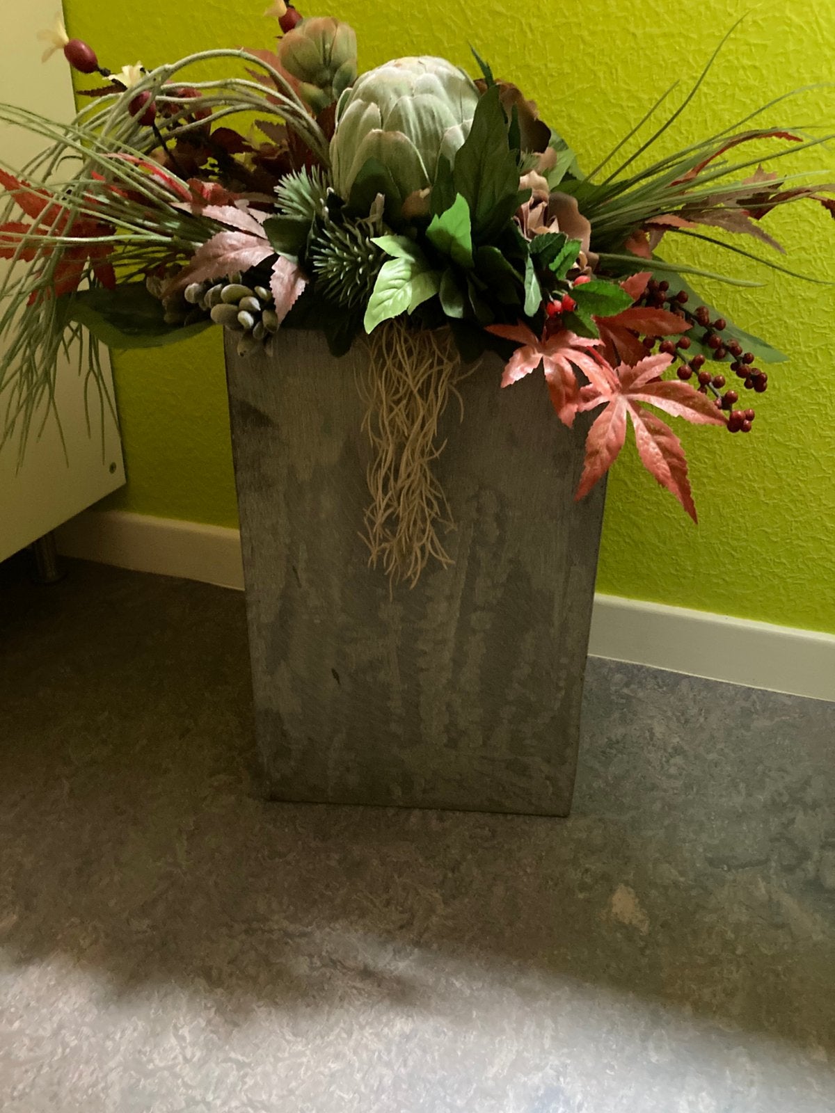 Stenen pot met kunstplanten, Ophalen, Zo goed als nieuw, Kunstplant, Binnen