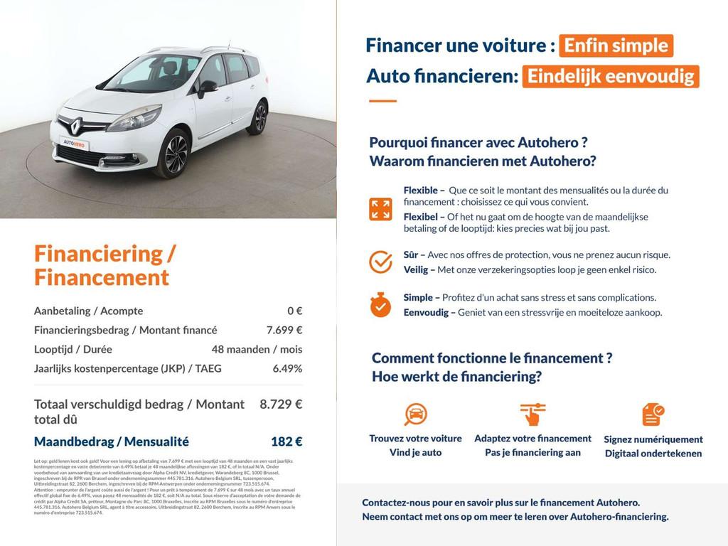 Renault Grand Scénic 1.2 TCe Energy BOSE Edition (bj 2016), Auto's, Voorwielaandrijving, Gebruikt, Zwart, 1505 kg