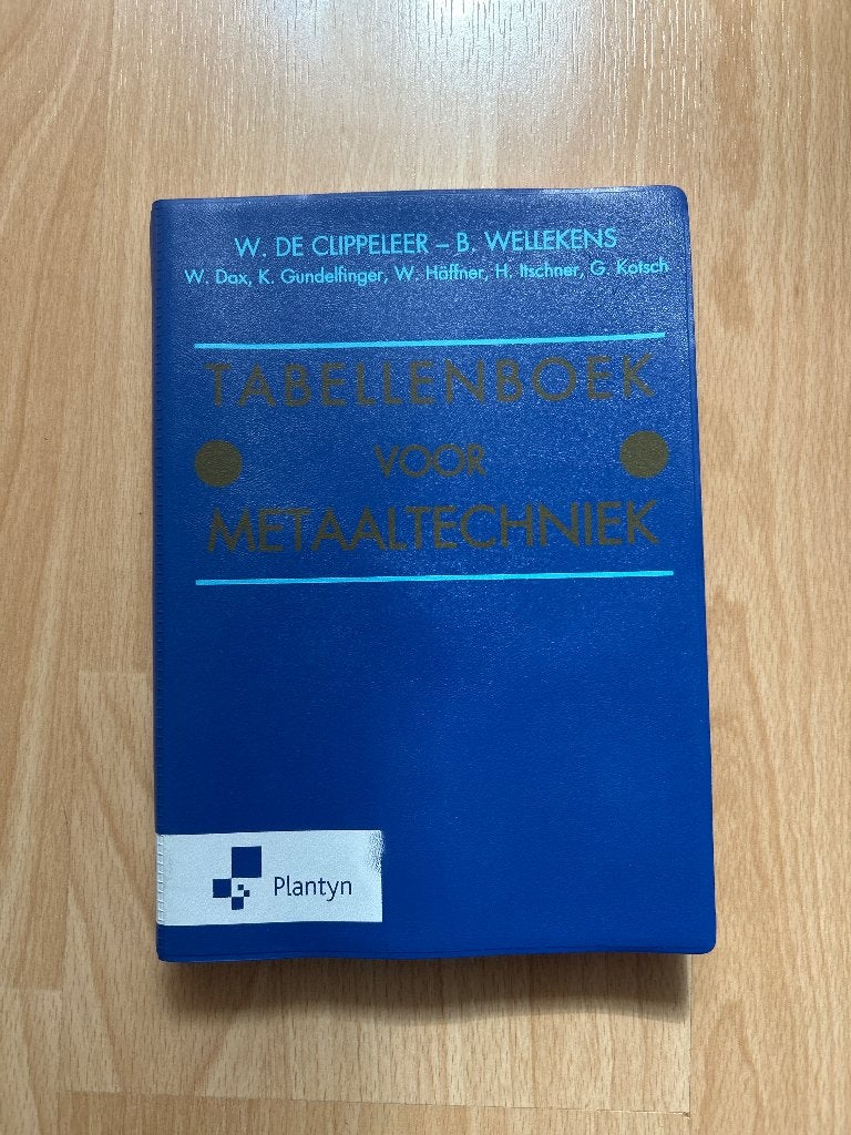 tabellenboek voor metaaltechnieken, Boeken, Schoolboeken, Ophalen, Overige vakken, Zo goed als nieuw, Platyn