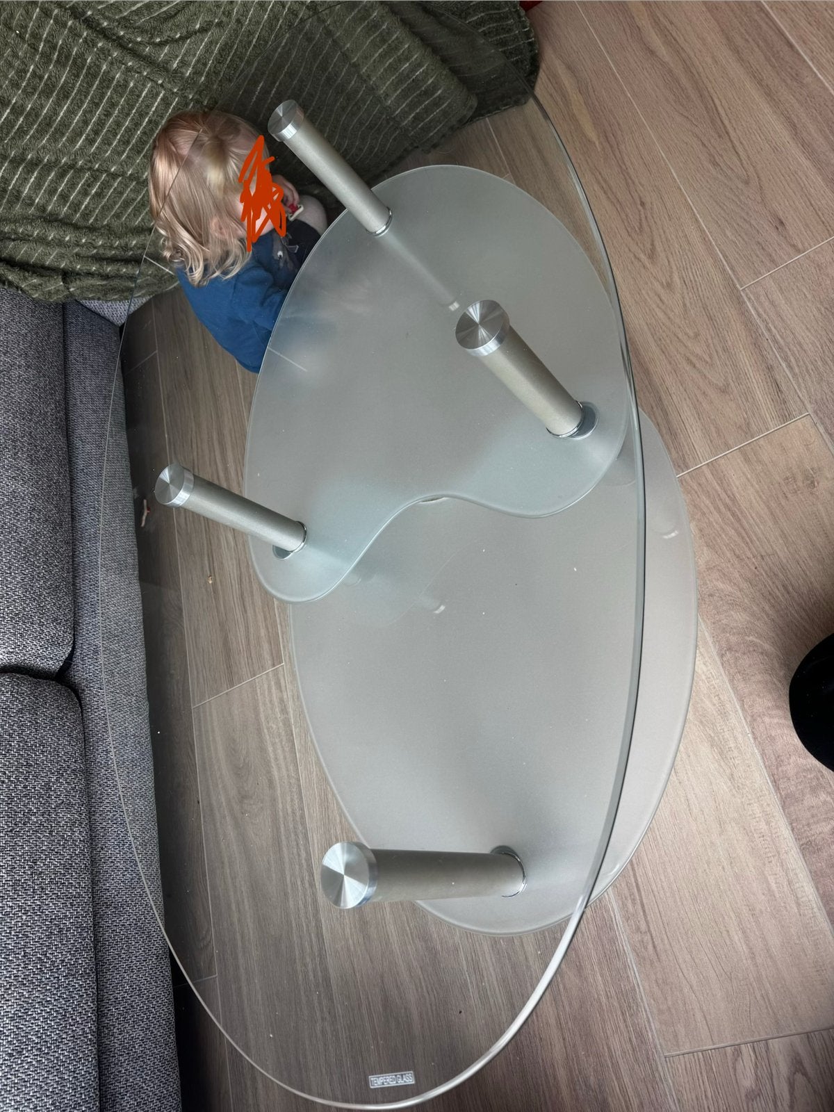 Gratis glazen salontafel, 100 à 150 cm, Moins de 50 cm, Verre, Enlèvement
