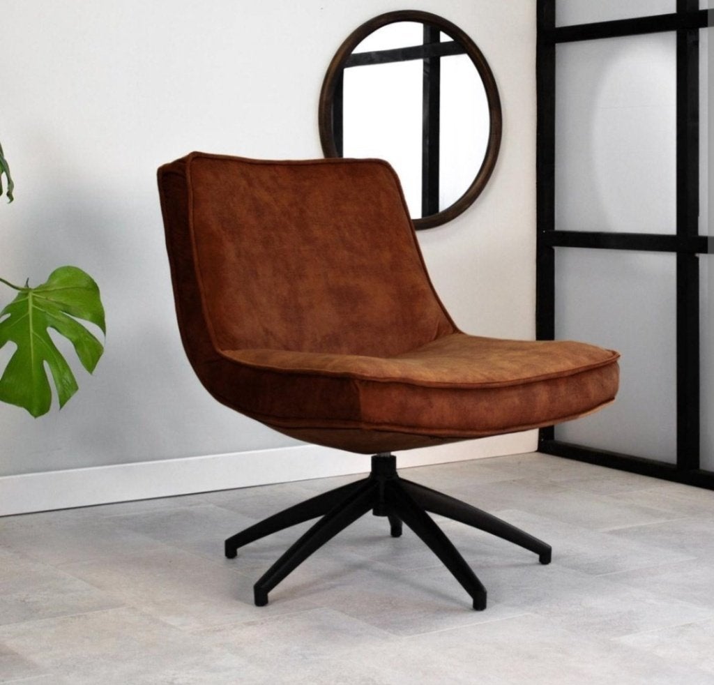 Industriële fauteuil, Ophalen of Verzenden, Zo goed als nieuw, Leer