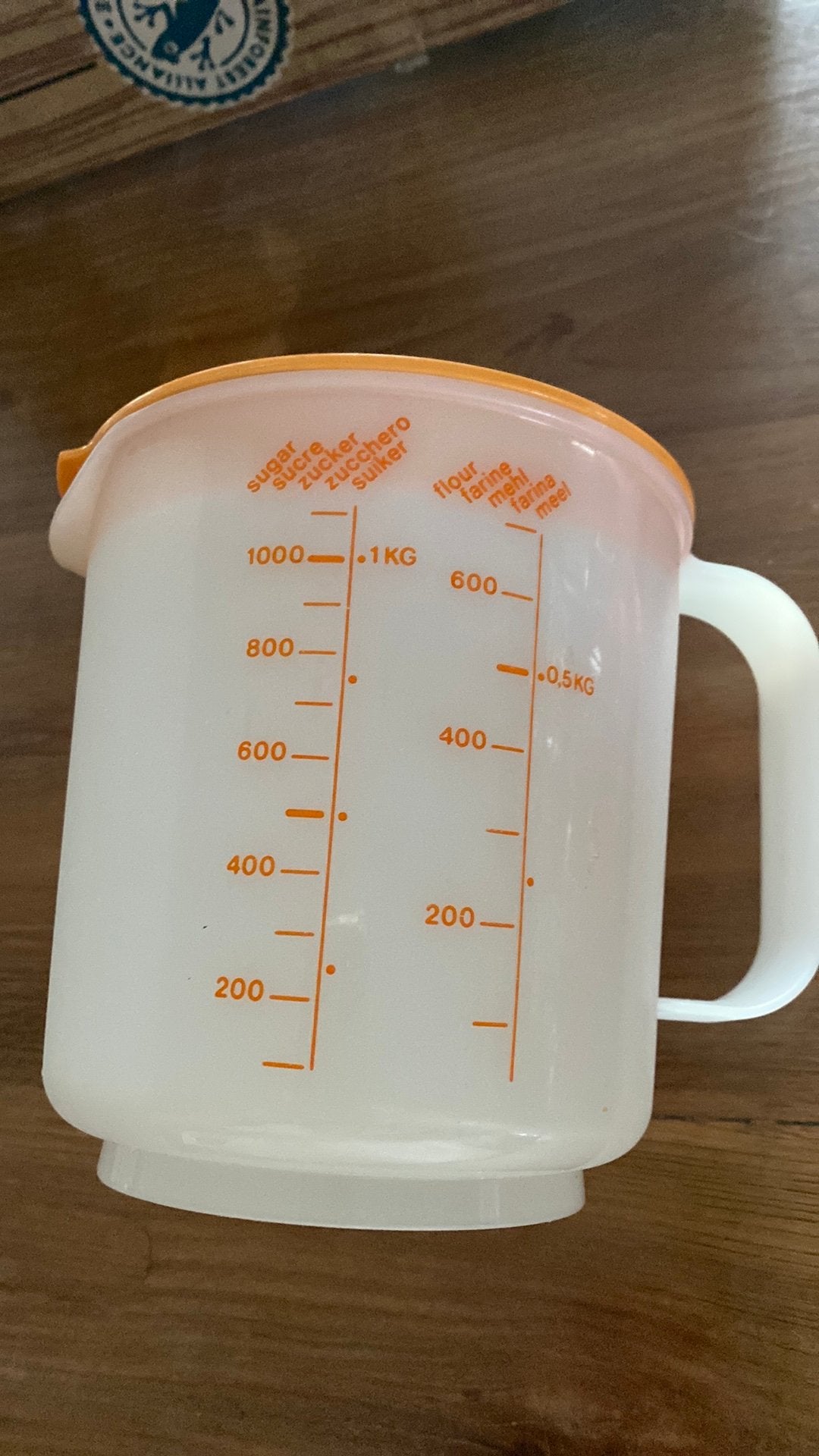 Tupperware maatbeker mix n mtkom spatring. Enkel de spatring, Ophalen, Gebruikt