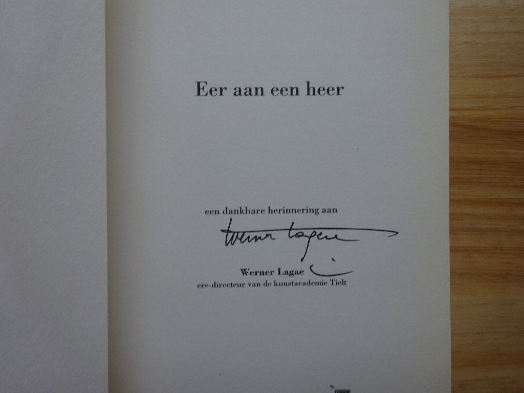 Eer aan een heer, herinnering aan Werner Lagae 1997, Ophalen of Verzenden, Zo goed als nieuw, Schilder- en Tekenkunst