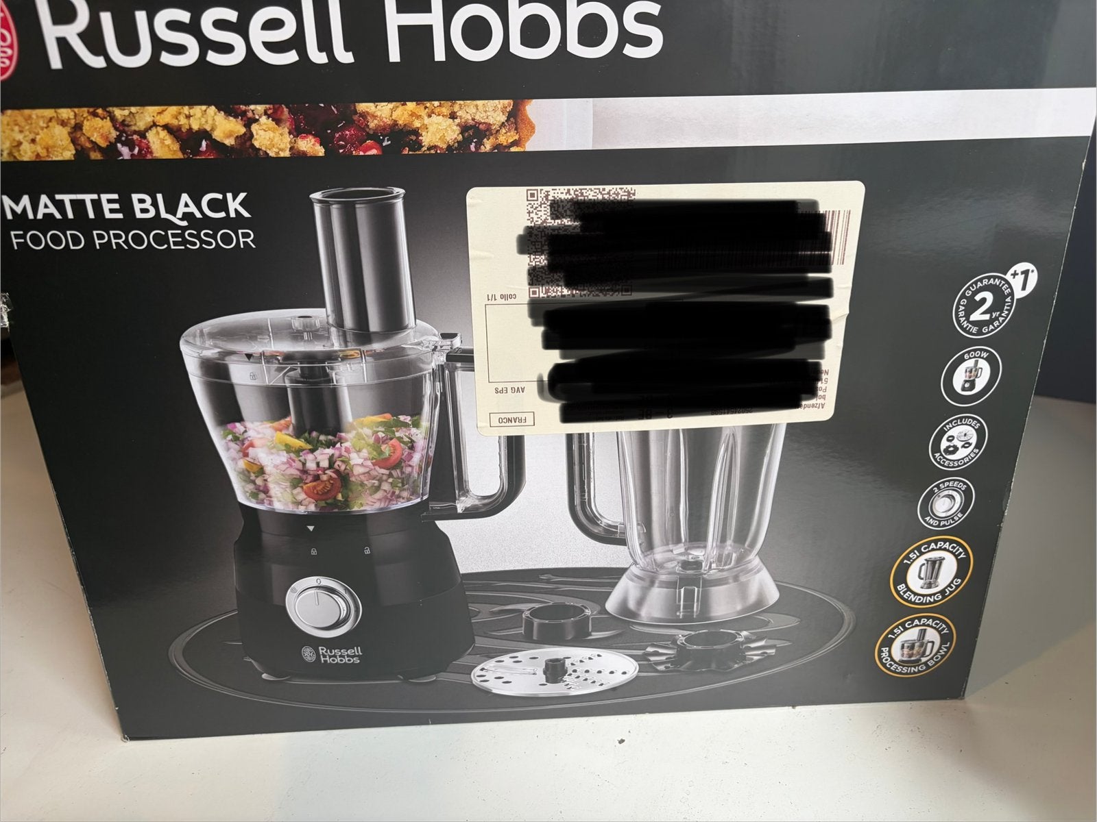Russel Hobbs food processor zwart, Ophalen, Gebruikt