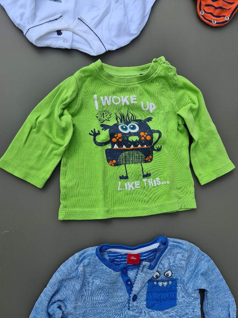 groene pull, trui Blue Seven 9-12m/74cm, Enfants & Bébés, Enlèvement, Comme neuf