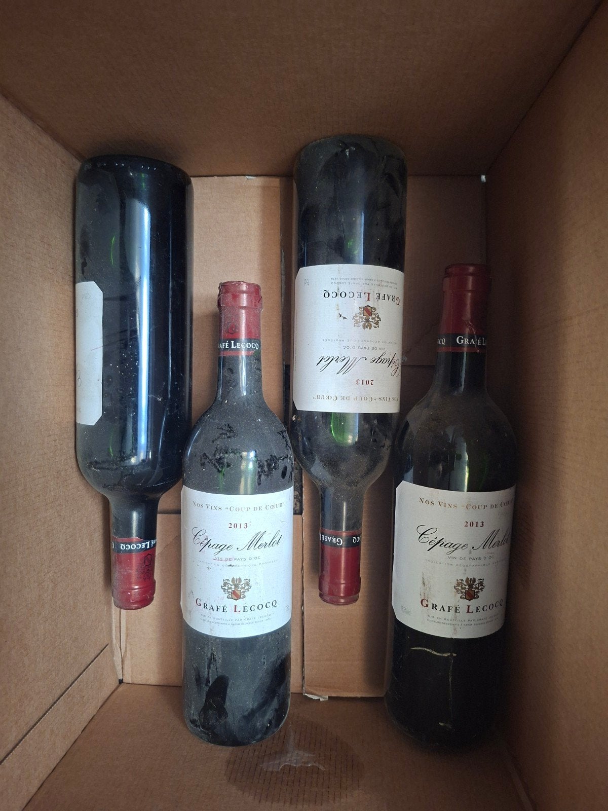 'Grafé Lecocq- lot de 8 bouteilles vin rouge', Collections, Enlèvement, Vin rouge