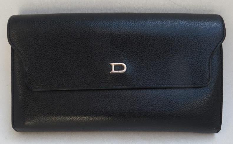 Portefeuille noir Delvaux, Bijoux, Sacs & Beauté, Autres marques, Cuir, Enlèvement ou Envoi, Utilisé