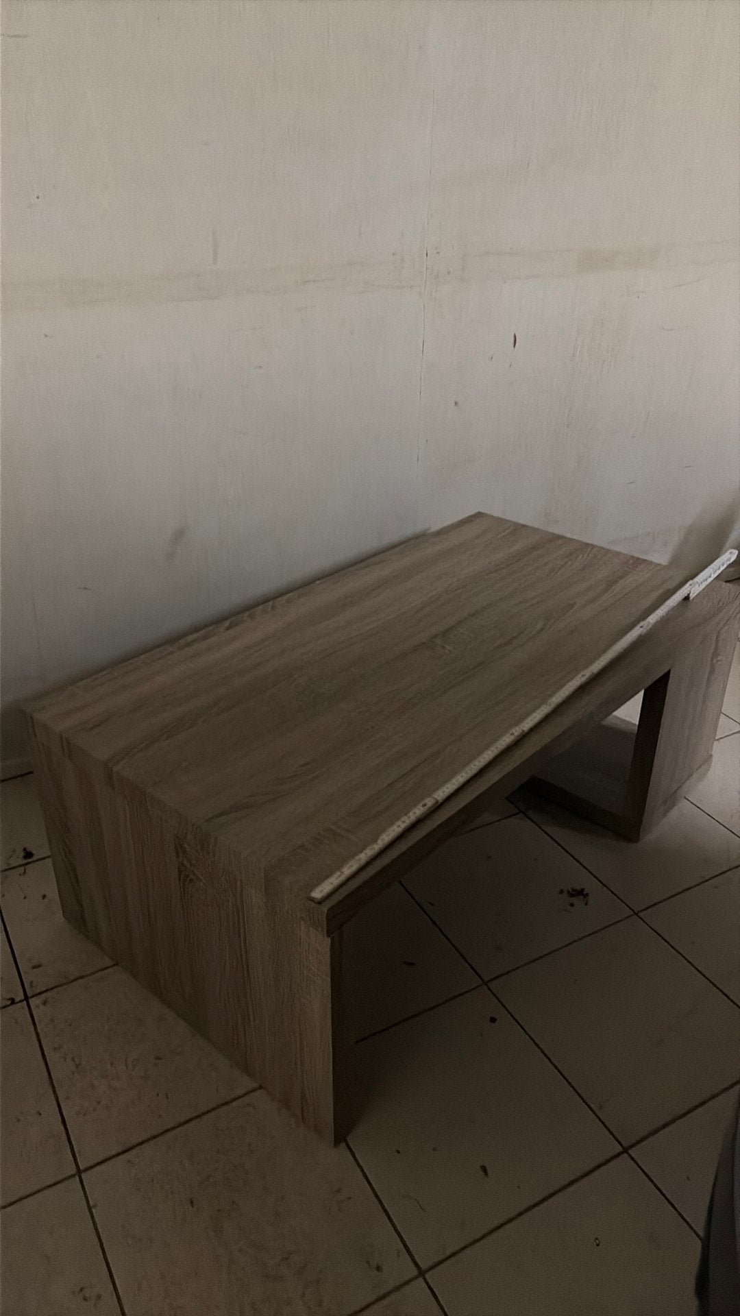 Table basse en bois gris, 100 à 125 cm, Enlèvement, Utilisé, 50 à 75 cm