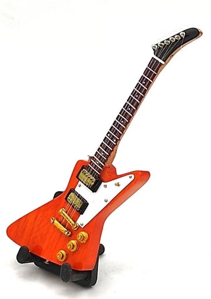 Baby miniatuur replica Gibson gitaar 15 cm - The Edge - U2, Ophalen of Verzenden, Nieuw