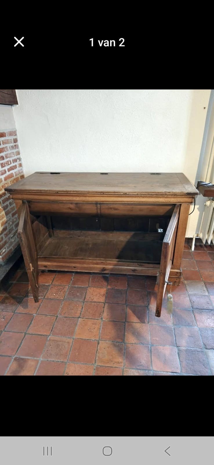 Massief eiken dekenkist, massif chêne H 55 X 95 X 50, Huis en Inrichting, Tafels | Sidetables, Gebruikt, Ophalen of Verzenden