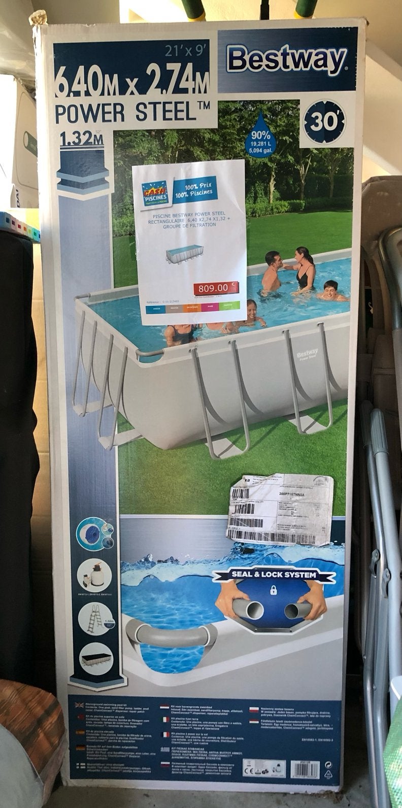 Piscine Bestway Power Stell gris clair, Tuin en Terras, Ophalen, Zo goed als nieuw