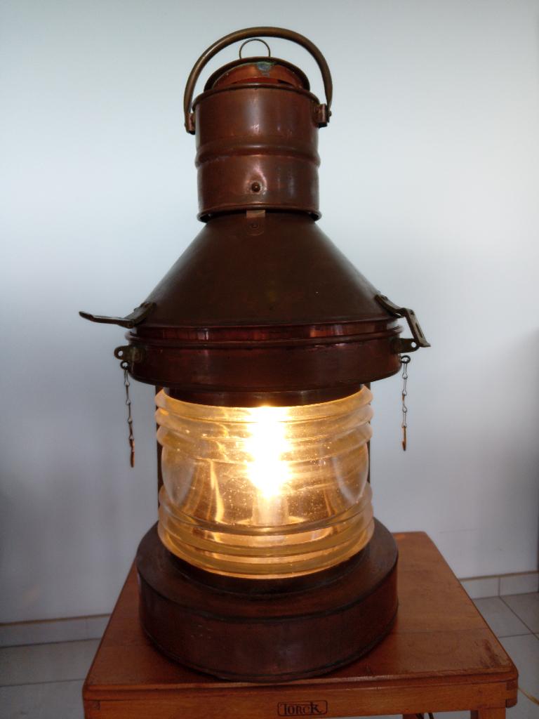 Zeer grote antieke scheepslamp, Ophalen of Verzenden