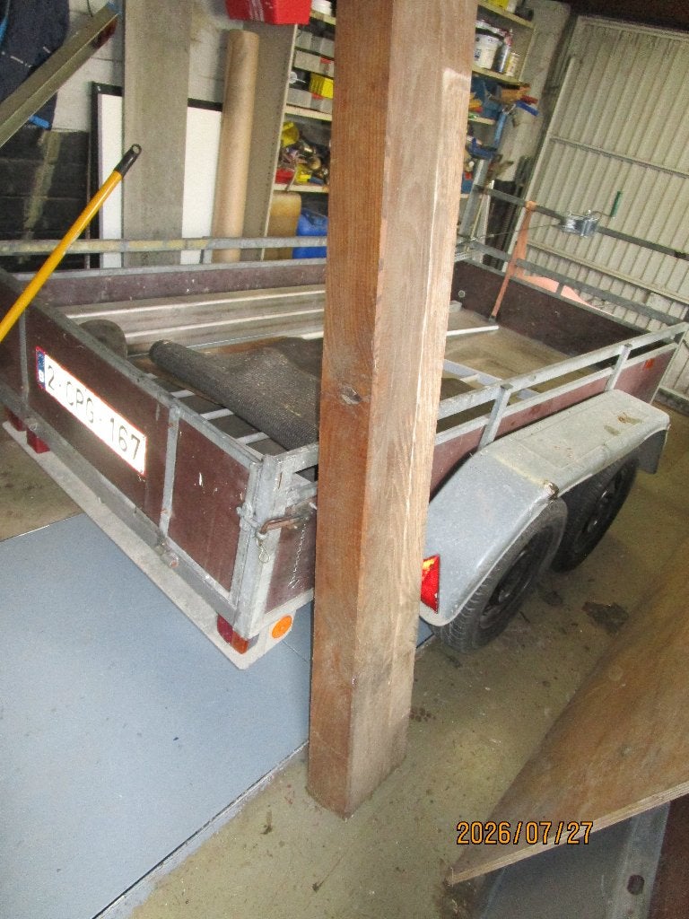 eiken balk, Ophalen, Zo goed als nieuw, Hardhout, Minder dan 180 cm