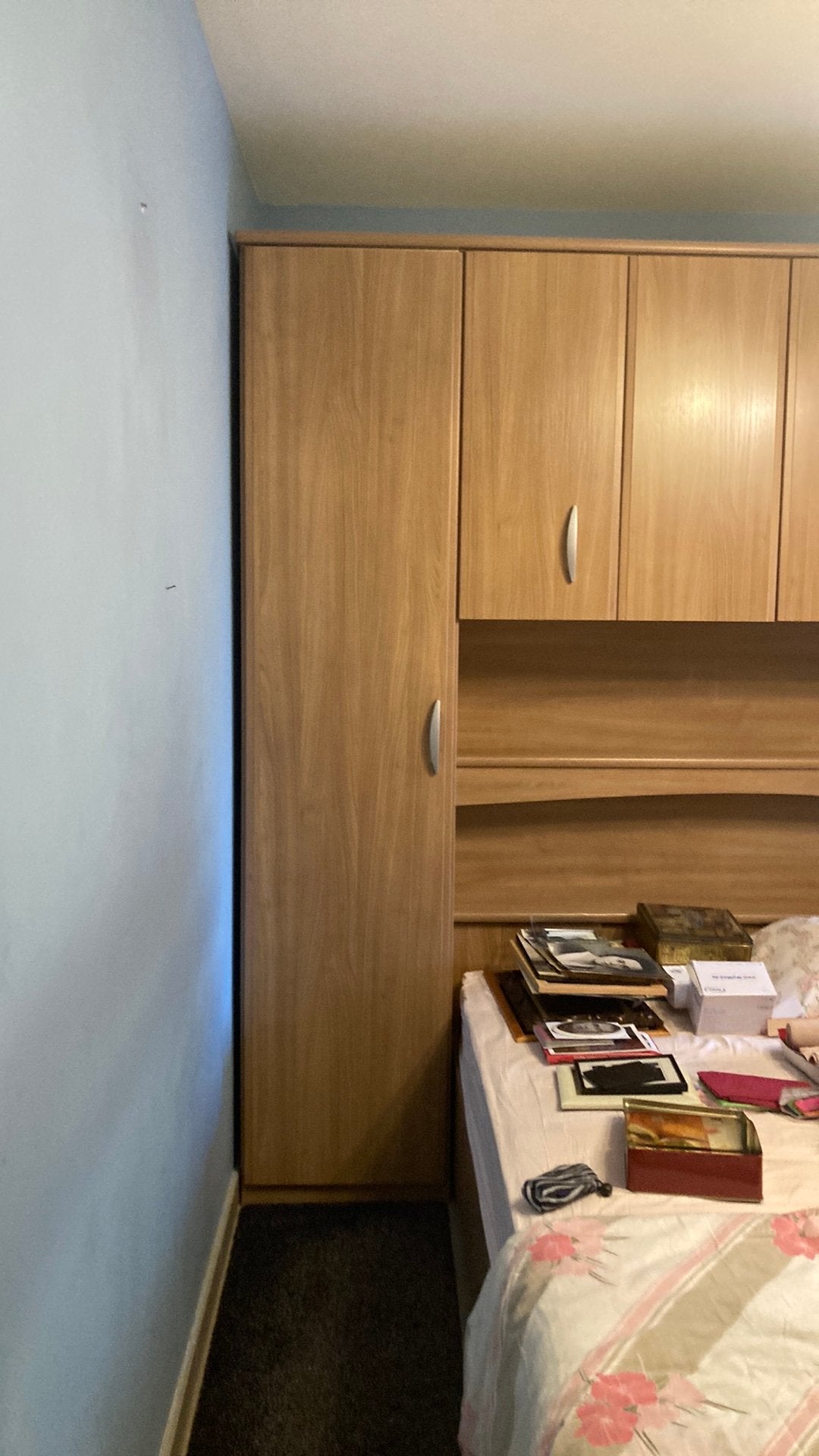 Prachtige slaapkamer met 4deurs kleerkast, Ophalen, Gebruikt, Tweepersoons