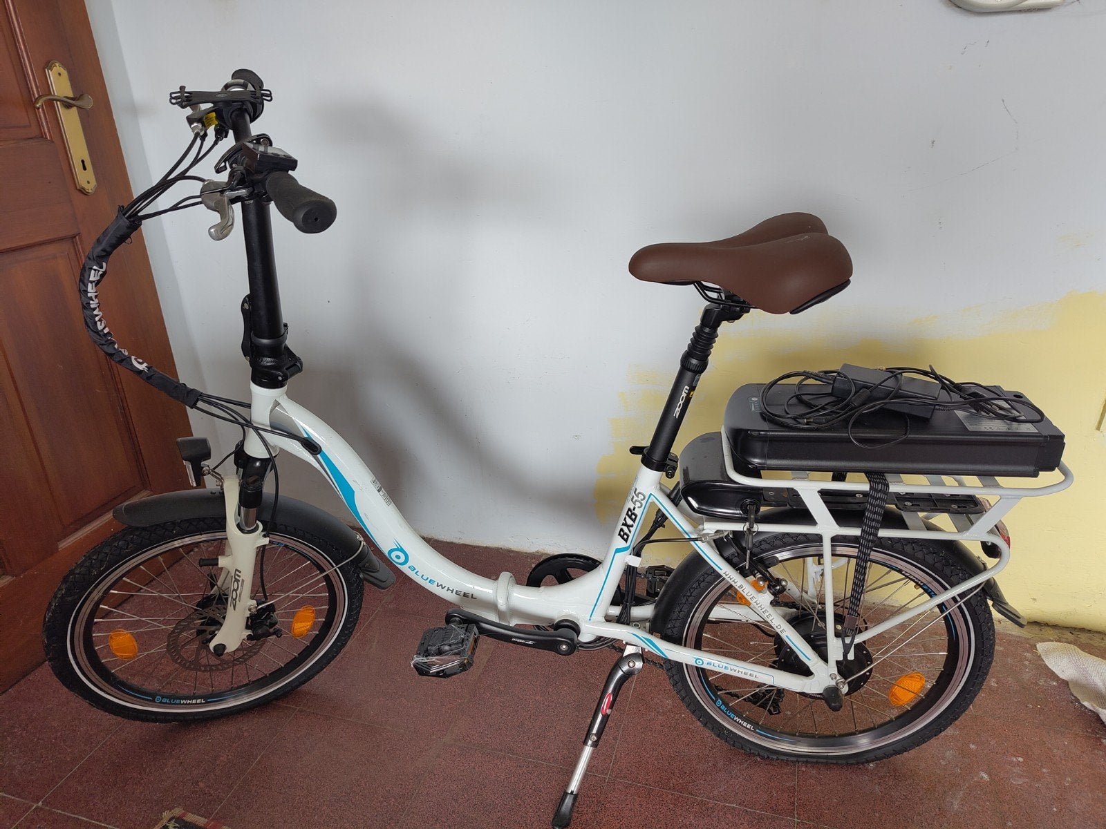 Elektrische plooifiets Bluewheel, Enlèvement