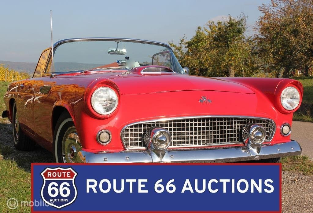 Ford Thunderbird | 1955 | Route 66 Auctions, Auto's, Zwart, Bedrijf, Handgeschakeld, Overige carrosserie