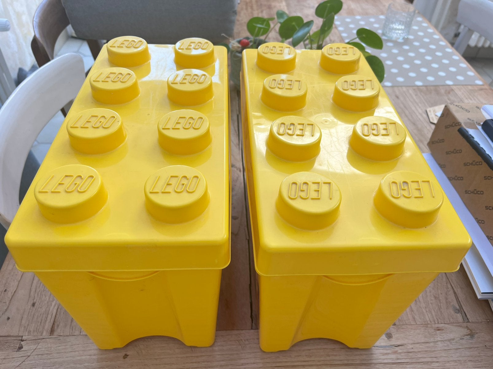 2 lege lego opbergdozen, Ophalen, Gebruikt