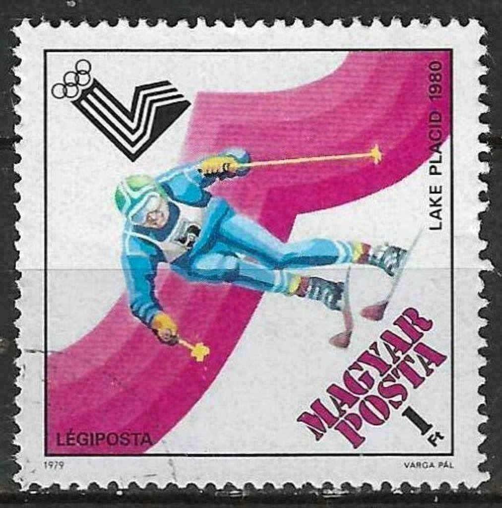 Hongarije 1979 - Yvert 424PA - Olympische Winterspelen (ST), Verzenden, Gestempeld