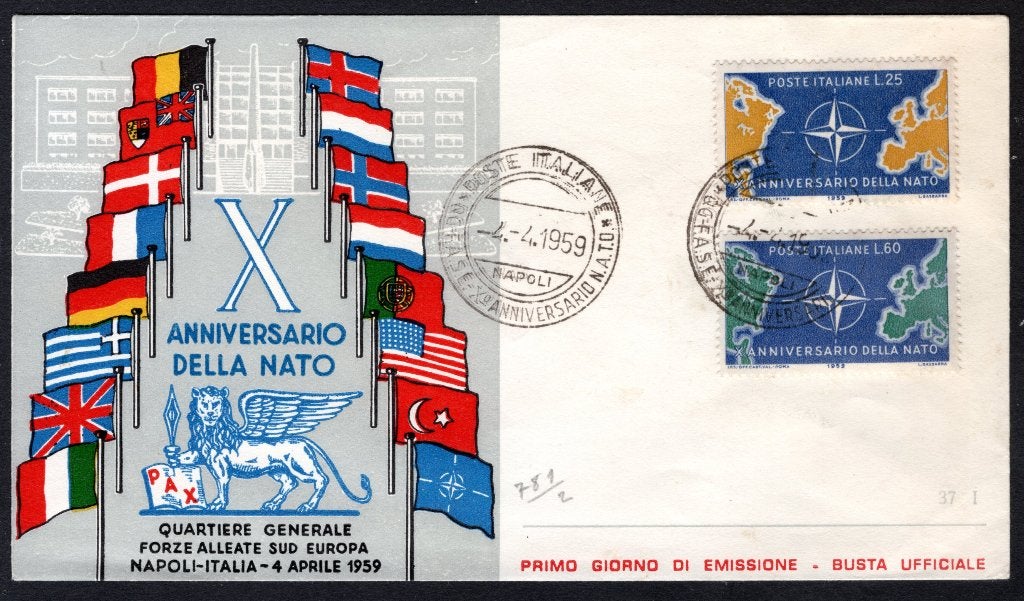 ITALIE Yt. 781/782 FDC 1959, Verzenden, Gestempeld