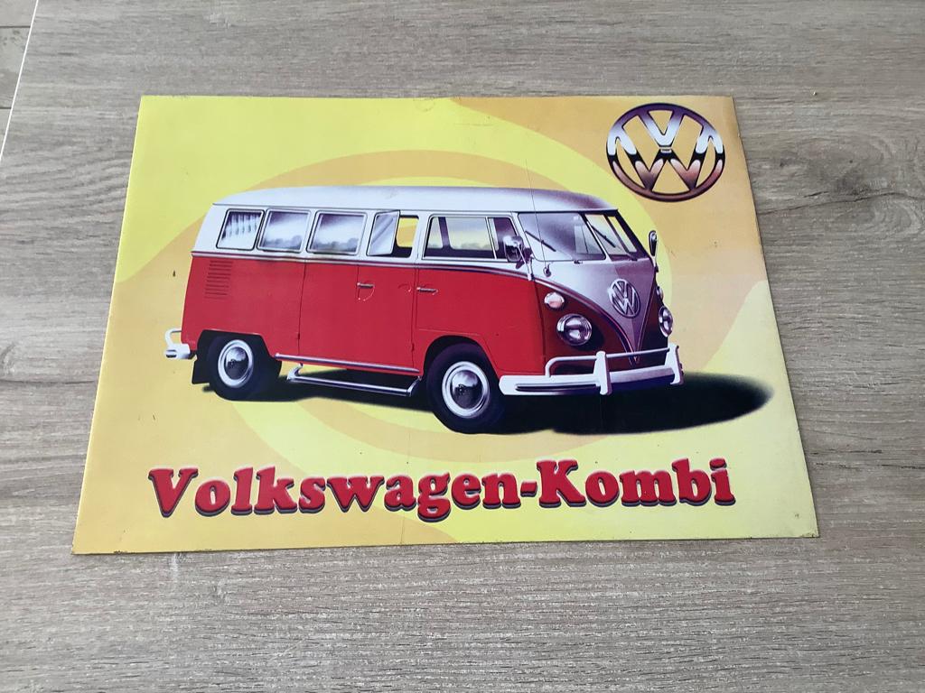 Plaque métallique Volkswagen (30x40 cm), Collections, Marques & Objets publicitaires, Utilisé, Panneau publicitaire, Enlèvement ou Envoi