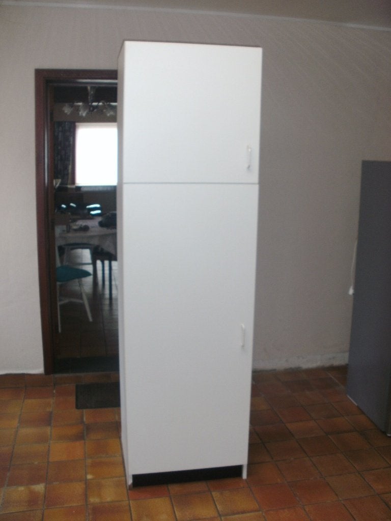 3 kolomkasten in wit Melanine, Huis en Inrichting, Ophalen, Gebruikt