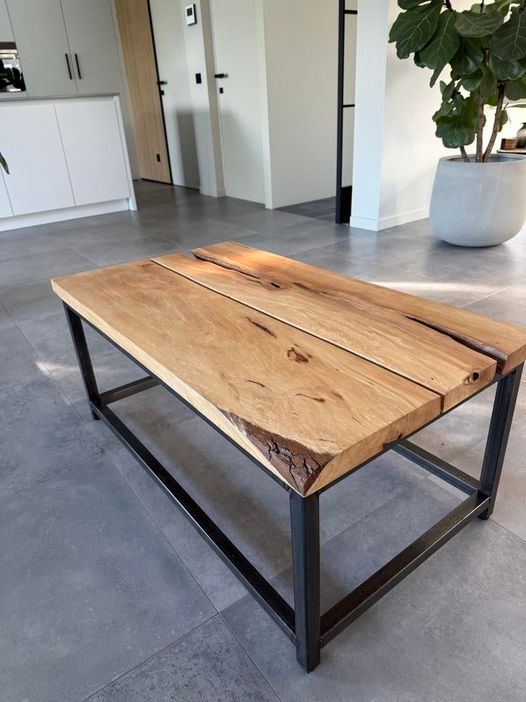 Authentieke salontafel in perenhout – uniek stuk, Huis en Inrichting, Tafels | Salontafels, Zo goed als nieuw, 50 tot 75 cm, Minder dan 50 cm