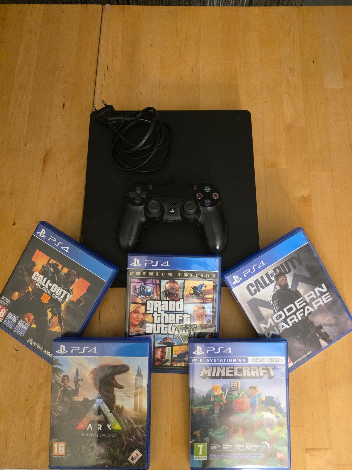 Ps4 Slim 500gb - met games en controller, Ophalen, Met 1 controller, Slim, 500 GB