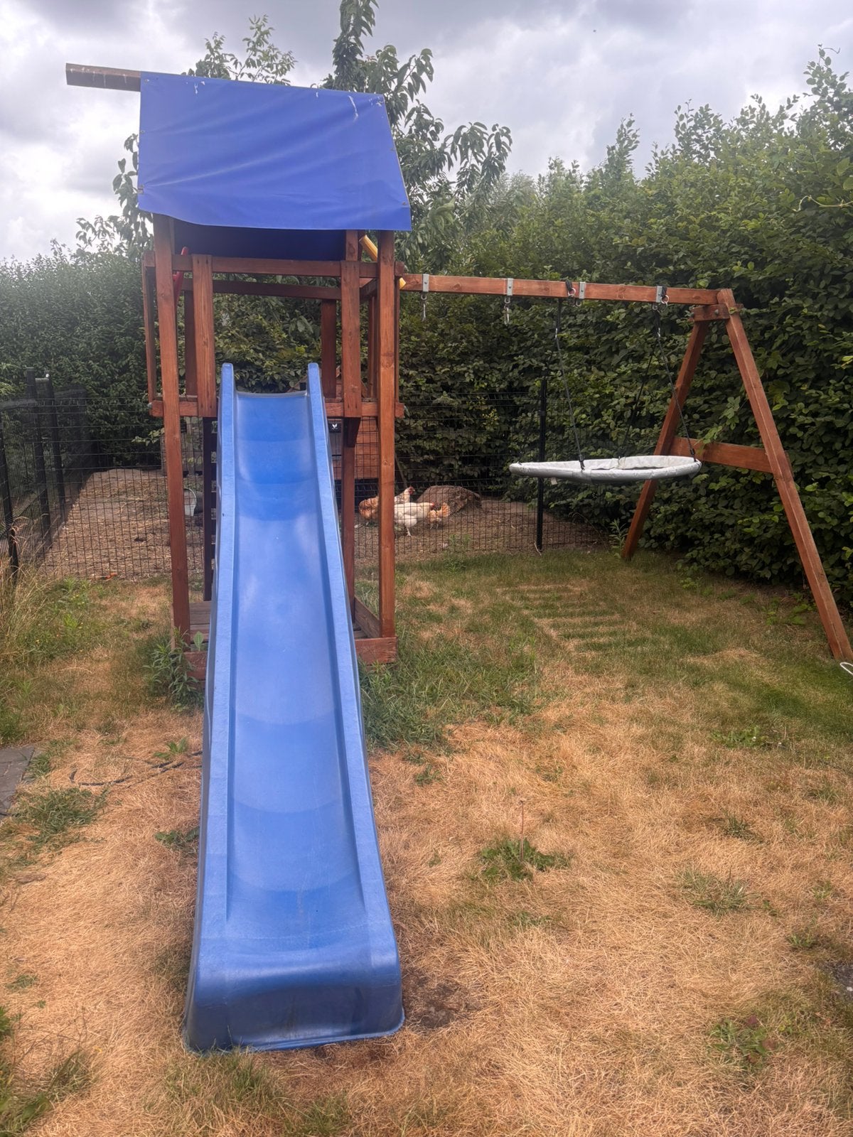 Schommel en glijbaan (te laarne), Kinderen en Baby's, Speelgoed | Buiten | Speeltoestellen, Ophalen, Gebruikt